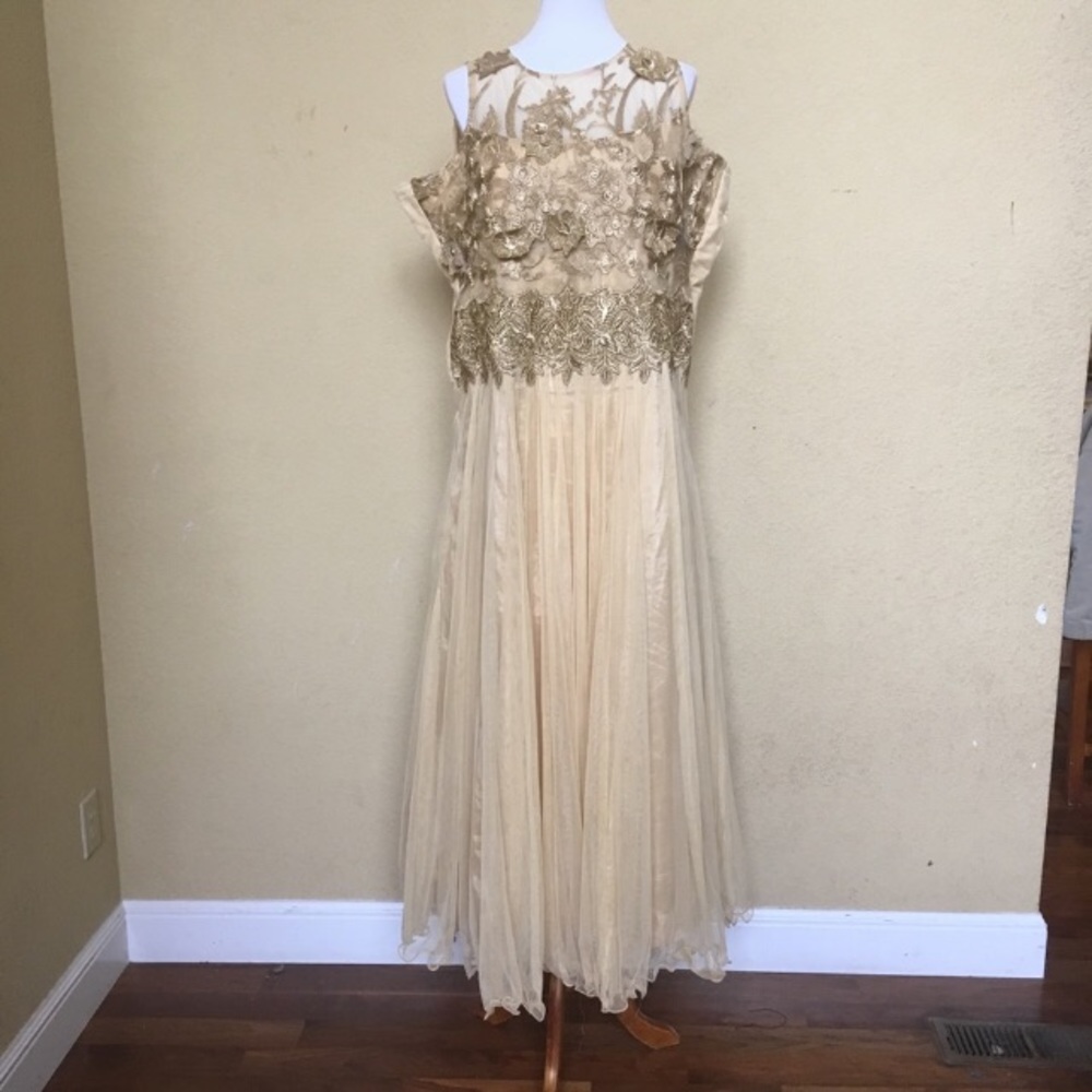 Formal golden/tan dress